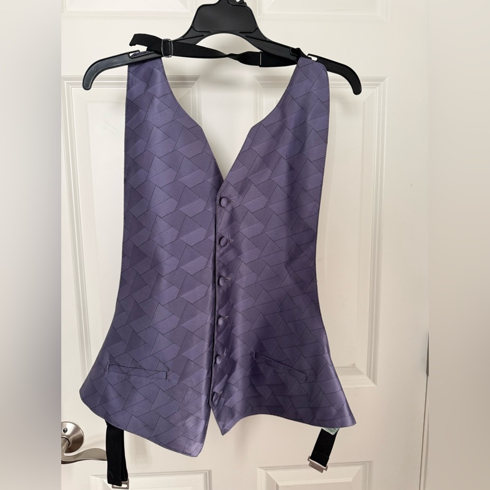 Perry Ellis Purple Tuxedo Vest